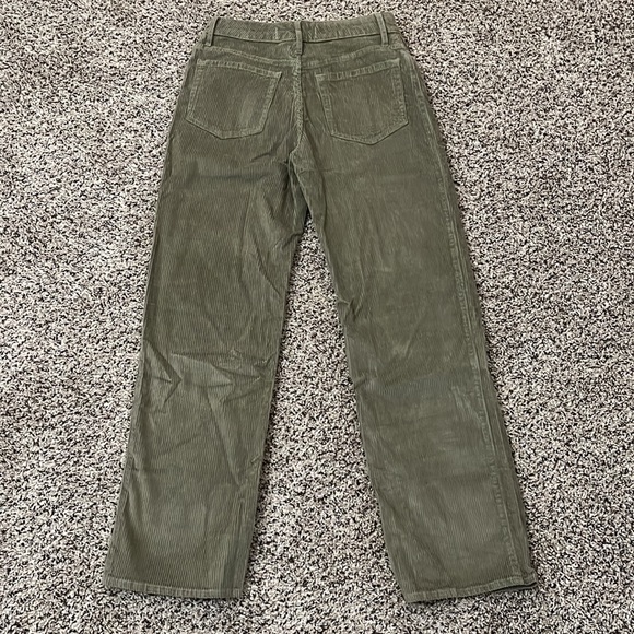 Hollister Corduroy Green High Rise Dad Pants - Picture 3 of 3